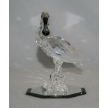 Swarovski Crystal Figure of a Spoonbill. Num 9100 Nr 000 104.