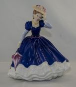 Royal Doulton Figurine of The Year ' Mary ' Blue and White. HN3375. Designer N. Pedley.