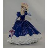 Royal Doulton Figurine of The Year ' Mary ' Blue and White. HN3375. Designer N. Pedley.