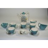 Midwinter - Style Craft ( 15 ) Piece Coffee Set. 1950's ' Cannes ' Design, Drawings By Hugh Casson.