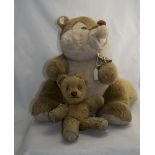 Early/Mid 20thC Teddy Bear Together With A Large Modern Chipmunk Plush Toy