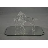 Swarovski Signed Silver Crystal Figure ' Foals ' Playing. Designer Martin Zendron.