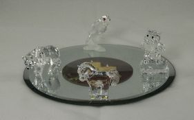 Swarovski Crystal Figurines ( 4 ) In Total.