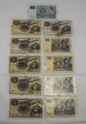 A Collection of World Bank Notes From The 1930's - 1950's Dutch/Swedish/Danish ( 11 ) Notes In