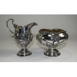 Edwardian - Fine Pair of Silver Matching Sugar Bowl and Milk Jug.