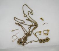 A Small Collection of 9ct Gold Scrap Jewellery. All Fully Hallmarked. 7.9 grams.