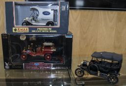 Ford Motor Company Die-Cast Metal 1914 Model T Fire Engine With 24K Gold Plated Coin Signature