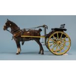 Beswick Horse and Carriage ' Hackney ' - Brown. Model Num.1361. Designer Mr Orwell. Height 7.