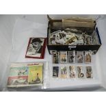 Mixed Lot Of Cigarette Cards And Postcards