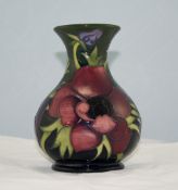Moorcroft Modern Tubelined Globular Shaped Vase ' Anemone ' Tribute Collection. Date 2003,