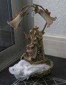 Italian Style Figural Table Lamp With Water Feature,