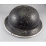 WWII Military Interest, Steel Helmet, Looks To Be Model Damage Control Worn By British Defense