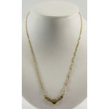 A Ladies 9ct Gold Necklace. Fully Hallmarked. 2.3 grams.