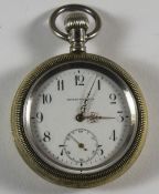 Boston Watch Co - Keyless Silver Gilt, Screw Back Large Pocket Watch. c.1853-1957.