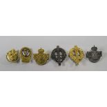 Set Of 6 Swedish Badges In Gilt And Silver.