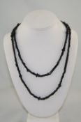 Victorian Whitby Jet Necklace. c.1880. 21.5 Inches In Length.