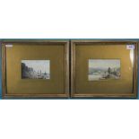 Lewis Pinhorn Wood (1831-1901). RJ ROJ Pair of Watercolours. 1.