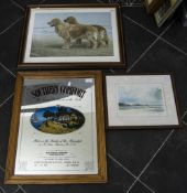 John Weiss Limited Edition Framed Print "Goldens At The Shore",