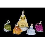 Collection Of Five Royal Doulton Figures, Comprising HN 3220 Fragrance, HN 3268 Buttercup,