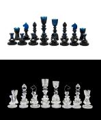 Royal Doulton - 1960's Very Fine Handmade Glass Chess Set.