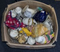 Large Box Of Mixed Pottery And Collectables Comprising A Victorian Floral Decorated Dinner Service,