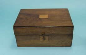 Victorian Walnut Sewing Box.
