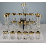 Set Of 9 Champagne Flutes, Height 8 Inches, 5 Small Tot Glasses Height 2.