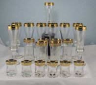 Set Of 9 Champagne Flutes, Height 8 Inches, 5 Small Tot Glasses Height 2.