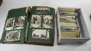 Postcard Album containing an assortment of postcards including glamour, comic and miscellaneous.