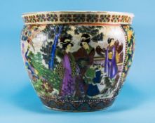 Withdrawn
A Japanese Fine Satsuma Jardiniere With Detailed Pictorial Images and Applied Decoration