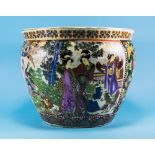 Withdrawn
A Japanese Fine Satsuma Jardiniere With Detailed Pictorial Images and Applied Decoration