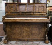 Antonie Bord Figured Walnut Upright Piano Serial Number 96010