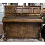 Antonie Bord Figured Walnut Upright Piano Serial Number 96010