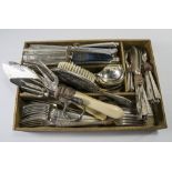 Mixed Lot of Flatware to include desert spoons, fruit and soup spoons, starter and main forks,