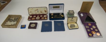 Mixed Lot Of Mostly Modern Coins, Stamps Ephemera etc Comprising Royal Mint Commemorative,