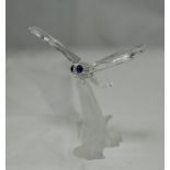 Swarovski Silver Crystal Figurine ' Dragonfly on Frosted Base ' Num 7615 Nr 000 004.