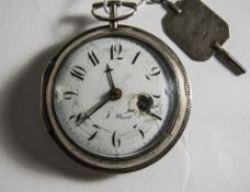 Swiss Silver 18th Century John Ward English - Chain Driven Verge Pocket Watch. c.1762-1790.