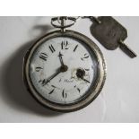 Swiss Silver 18th Century John Ward English - Chain Driven Verge Pocket Watch. c.1762-1790.