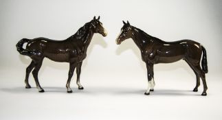 Beswick Horse Figures ( 2 ) In Total. 1/ Bois Roussel Racehorse. 2nd Version, Model Num 701.