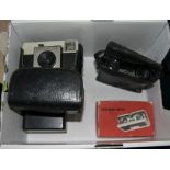 Assorted Cameras including Kodak Brownie, Kodak Instamatic, Ilford Sporti, folding opera glasses