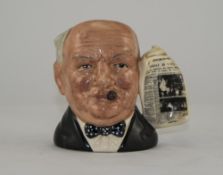 Royal Doulton 'Winston Churchill' Small Character Jug, D6934, News Chronicle Victory Issue handle,