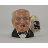 Royal Doulton 'Winston Churchill' Small Character Jug, D6934, News Chronicle Victory Issue handle,