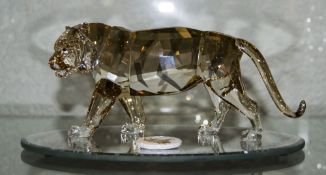 Swarovski - Signed S.C.S Collectors Club Annual Edition 2010 Figure ' Tiger ' Endangered Wildlife.
