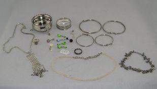 Mixed Lot To Include Costume Jewellery, A 9ct Gold Dress Ring,