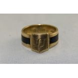 A Victorian 18ct Gold Mourning Band. Hallmark Birmingham 1880. 6.7 grams.