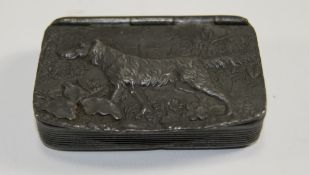 Antique W & Co of Sharrow Pewter Lidded Snuff Box,