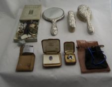 Quantity of Assorted Collectables including dressing table set, costume jewellery,