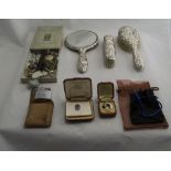 Quantity of Assorted Collectables including dressing table set, costume jewellery,