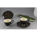 Carlton Ware Set of Two Dark Grey Cups a