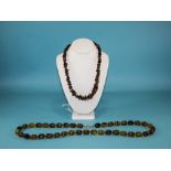 A Vintage Pair of Bead Necklaces. Length